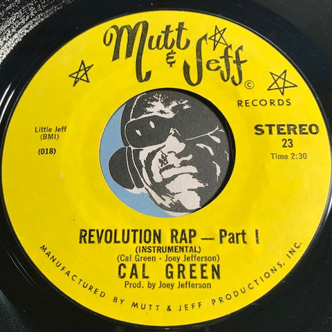 Cal Green - Revolution Rap pt.1 b/w pt.2 - Mutt & Jeff #23 - Funk - Jazz Funk