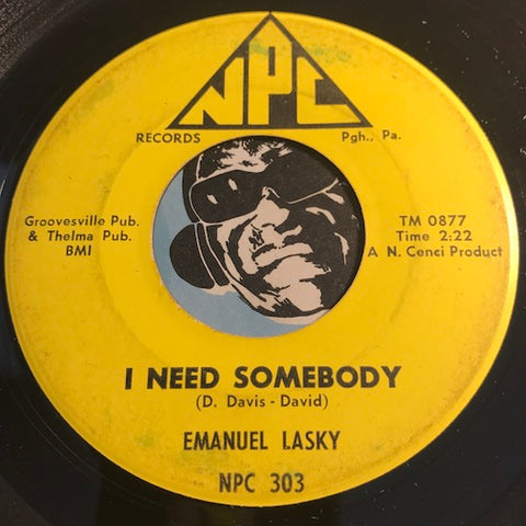 Emanuel Lasky - I Need Somebody b/w Tomorrow - NPC #303 - Northern Soul