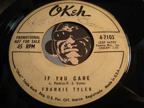 Frankie Tyler aka Frankie Valli - If You Care b/w I Go Ape - Okeh #7103 - Teen - Rock n Roll