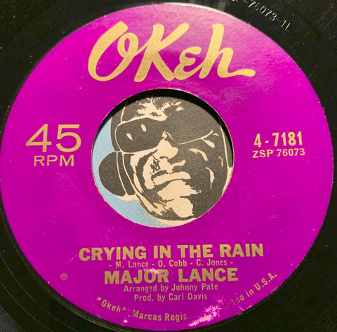Major Lance - Crying In The Rain b/w Hey Little Girl - Okeh #7181 - Northern Soul - R&B Soul