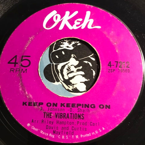 Vibrations - Keep On Keeping On b/w Hello Happiness - Okeh #7212 - Northern Soul