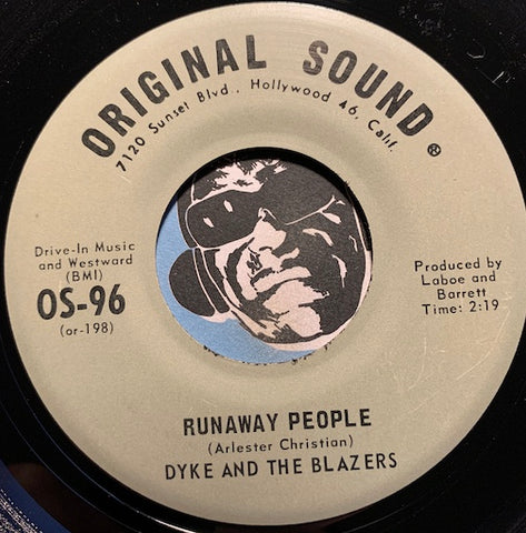 Dyke & Blazers - Runaway People b/w I'm So All Alone - Original Sound #96 - Funk