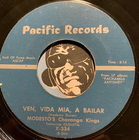 Modesto's Charanga Kings - Quiet Village Cha Cha b/w Ven Vida Mia A Bailar - Pacific #334 - Latin - Latin Jazz