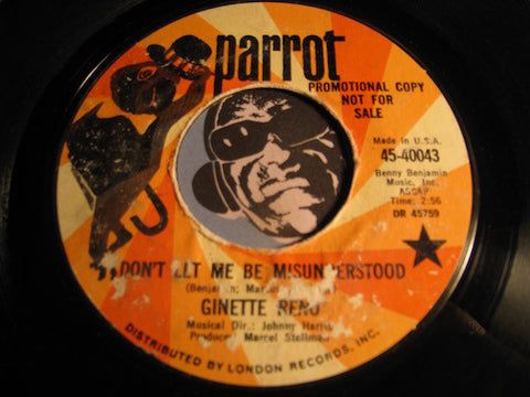 Ginette Reno - Don't Let Me Be Misunderstood b/w Everything That I Am - Parrot #40043 - Jazz Funk