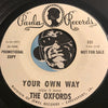 Oxfords - Your Own Way b/w Come On Back To Beer - Paula #331 - Psych Rock - Rock n Roll