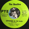 Beatles - September In The Rain b/w Sheik Of Araby - Pye #206 - Rock n Roll