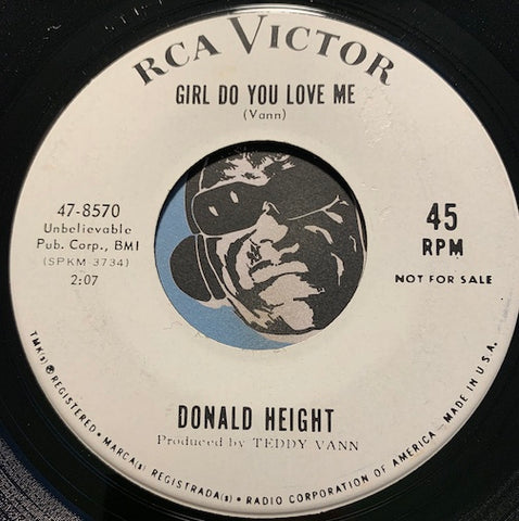 Donald Height - Girl Do You Love Me b/w Mr. Ocean - RCA Victor #8570 - Northern Soul