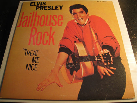 Elvis Presley - Jailhouse Rock b/w Treat Me Nice - Victor #2695 - Canadian press - picture sleeve - Rock n Roll