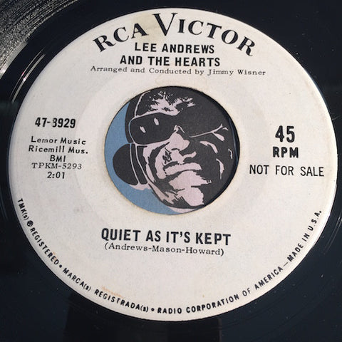 Lee Andrews & Hearts - Quiet As It’s Kept b/w You're Taking A Long Time Coming Back - RCA Victor #8929 - Northern Soul