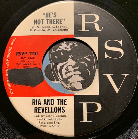 Ria & Revellons - He's Not There b/w She Fell In Love - RSVP #1110 - Popcorn Soul - Girl Group