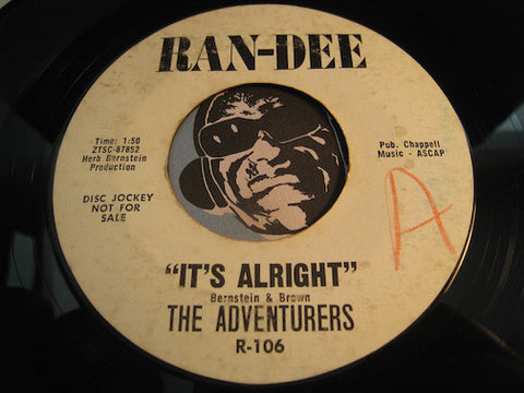 Adventurers - I Don't Mind b/w It's Alright - Ran-Dee #106 - R&B Soul - Doowop