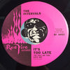 Intervals - Close Your Eyes b/w It's Too Late - Red Fire #6403 - Popcorn Soul