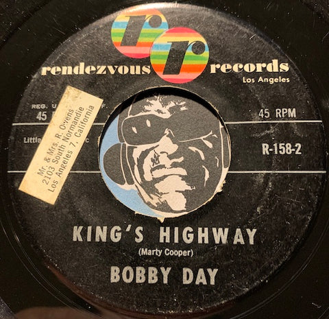 Bobby Day - King's Highway b/w What Fools We Mortals Be - Rendezvous #158 - R&B Soul - Northern Soul - Popcorn Soul