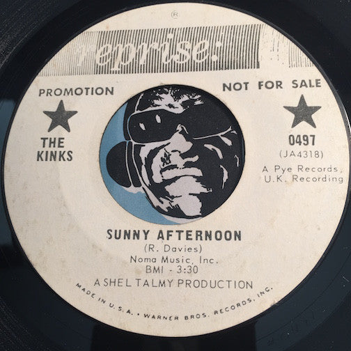 Kinks - Sunny Afternoon b/w I'm Not Like Everybody Else - Reprise #0497 - Psych Rock