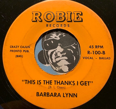 Barbara Lynn / Van McCoy - This Is The Thanks I Get b/w Mr. D.J. - Robie #100 - Northern Soul - Sweet Soul
