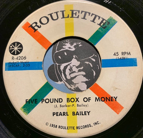 Pearl Bailey - Five Pound Box Of Money b/w Jingle Bells Cha Cha Cha - Roulette #4206 - Christmas/Holiday - R&B