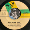Patience Valentine - Unlucky Girl b/w Ernestine - Sar #142 - Northern Soul