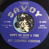 Rev Cleophus Robinson - Won't We Have A Time b/w Must Jesus Bear The Cross Alone - Savoy #4280 - Gospel Soul