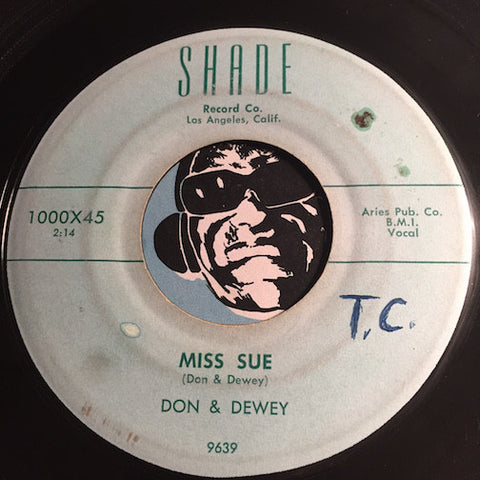 Don & Dewey - Miss Sue b/w My Heart Is Aching - Shade #1000 - R&B Rocker