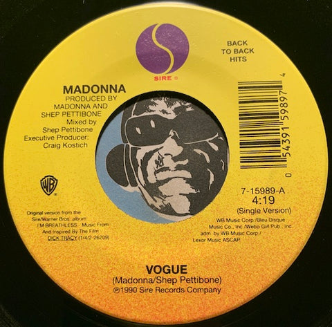 Madonna - Vogue b/w Keep It Together - Sire #15989 - 80's
