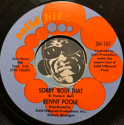 Benny Poole - Pearl Baby Pearl (Latin Boo-Ga-Loo) b/w Sorry Bout That - Solid Hit #107 - Latin Jazz - Jazz Funk