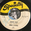 Jerry Byrne - Lights Out b/w Honey Baby - Specialty #635 - R&B