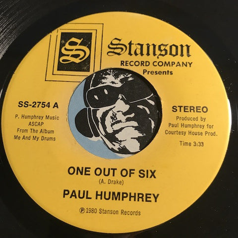 Paul Humphrey - One Out Of Six b/w Me And My Drums - Stanson #2754 - Jazz Funk - Funk