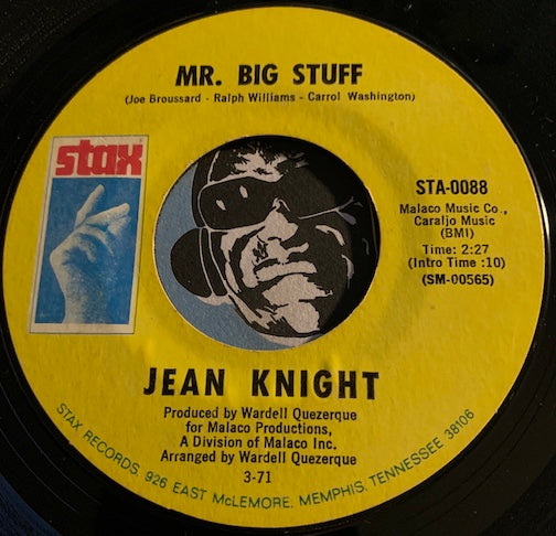 Jean Knight - Mr. Big Stuff b/w Why I Keep Living These Memories - Stax #0088 - Funk - R&B Soul