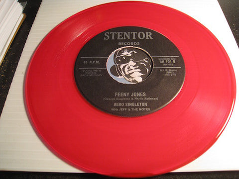 Bebo Singleton - Feeny Jones b/w The Shrine Of The Echoes - Stentor #101 - reissue - red vinyl - Doowop