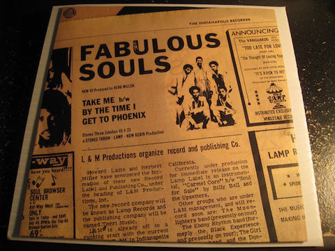 Fabulous Souls - Take Me b/w By The Time I Get To Phoenix - Stones Throw #7023 - Funk