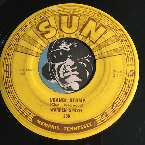 Warren Smith - Ubangi Stomp b/w Black Jack David - Sun #250 - Rockabilly