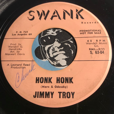 Jimmy Troy - Honk Honk b/w With So Much Love - Swank #63 - Teen - Rock n Roll
