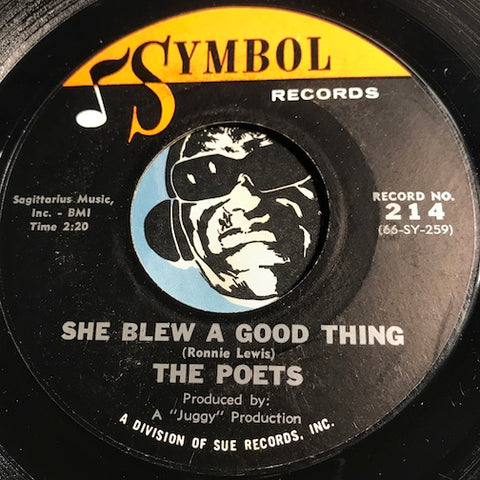 Poets - She Blew A Good Thing b/w Out To Lunch - Symbol #214 - Northern Soul