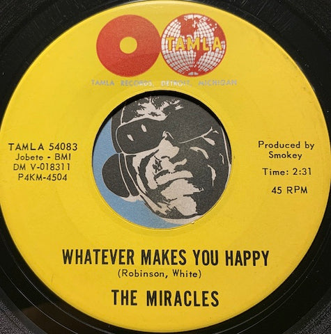 Miracles - Whatever Makes You Happy b/w Mickey's Monkey - Tamla #54083 - Motown - R&B Soul