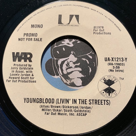 War - Youngblood (Livin In The Streets) b/w same - United Artists #1213 - Funk