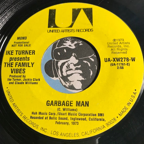 Family Vibes - Garbage Man b/w same - United Artists #278 - Funk