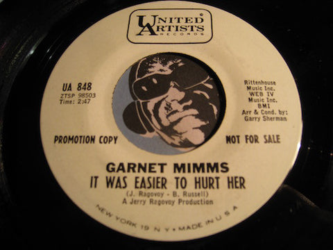 Garnet Mimms - It Was Easier To Hurt Her b/w So Close - United Artists #848 - Northern Soul