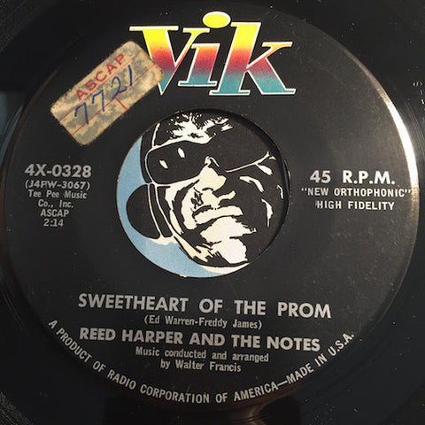Reed Harper & The Notes - Sweetheart Of The Prom b/w I Miss You So - Vik #0328 - Teen Doowop