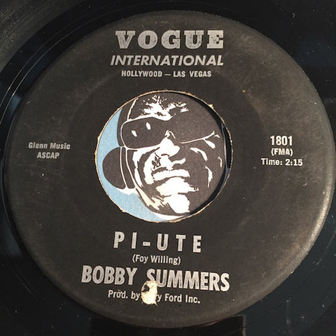 Bobby Summers - Pi-ute b/w The Big Guitar - Vogue International #1801 - Surf