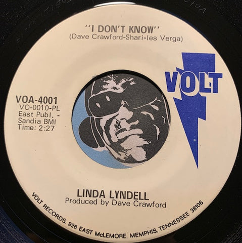Linda Lyndell - I Don't Know b/w same - Volt #4001 - Northern Soul