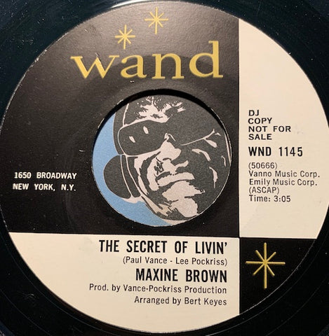 Maxine Brown - The Secret Of Lovin b/w I Don't Need Anything - Wand #1145 - Northern Soul