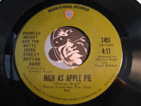 Charles Wright & Watts 103rd Street Rhythm Band - High As Apple Pie b/w Solution For Pollution - Warner Bros #7451 - Funk