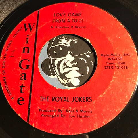 Royal Jokers - Love Game (From A To Z) b/w same (instrumental) - Wingate #020 - Northern Soul