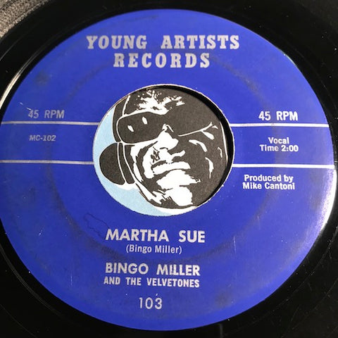 Bingo Miller & Velvetones - Martha Sue b/w I Know A Valley - Young Artists #103 - Rockabilly